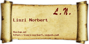 Liszi Norbert névjegykártya