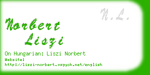 norbert liszi business card